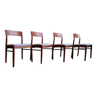 Teak Chairs by Henning Kjaernulf for Korup Stolefabrik, Set of 4