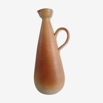 Pichet conique vintage en céramique avec anse