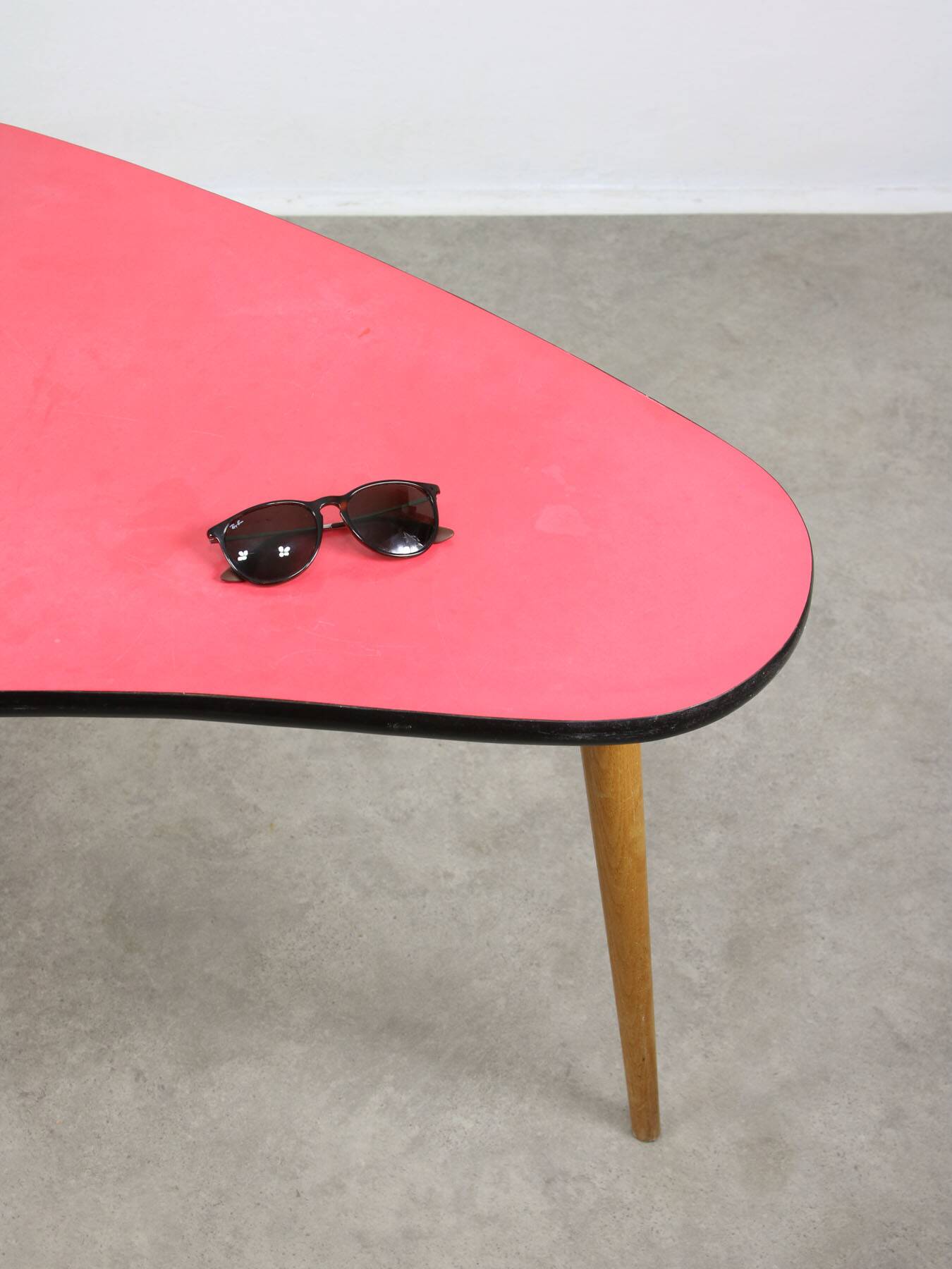 Mid Century Italian Oval Red Table