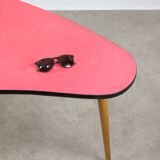 Mid Century Italian Oval Red Table