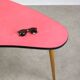 Mid Century Italian Oval Red Table