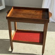 Wooden rolling trolley with removable top H66 75x35