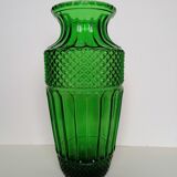 Old glass green vase