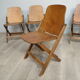 Set de 4 chaises pliantes US army années 40
