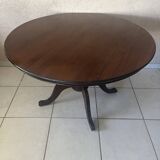 Round solid wood table