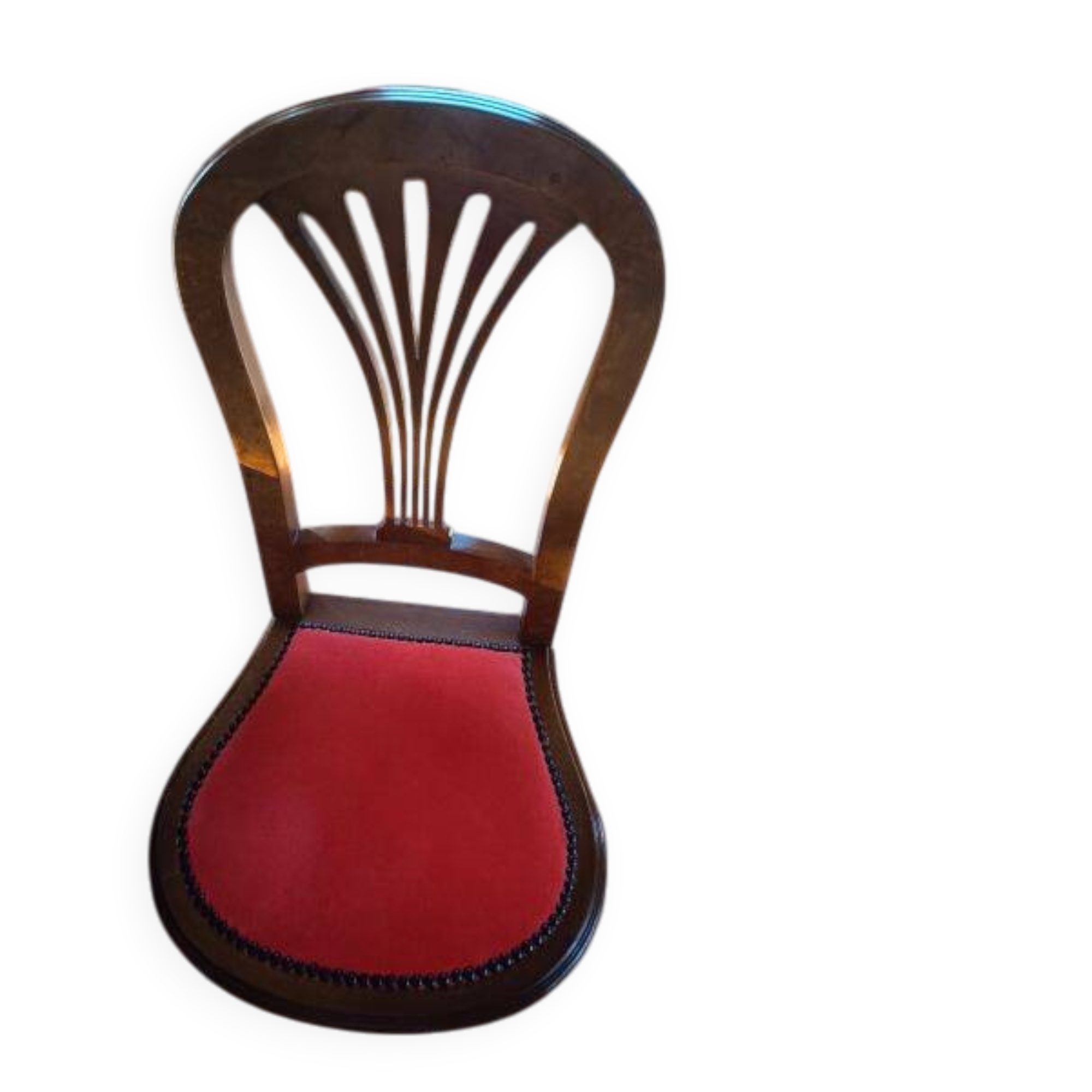 Vends 6chaises faisant partie d'une salle à manger complète en loupe d'orme