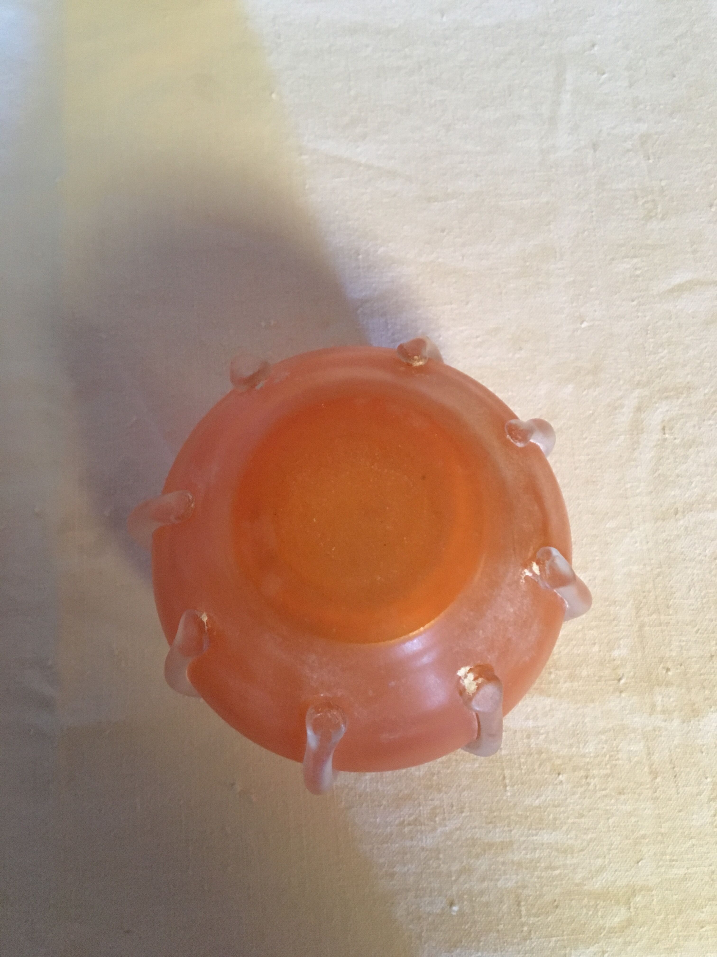 Orange glass vase