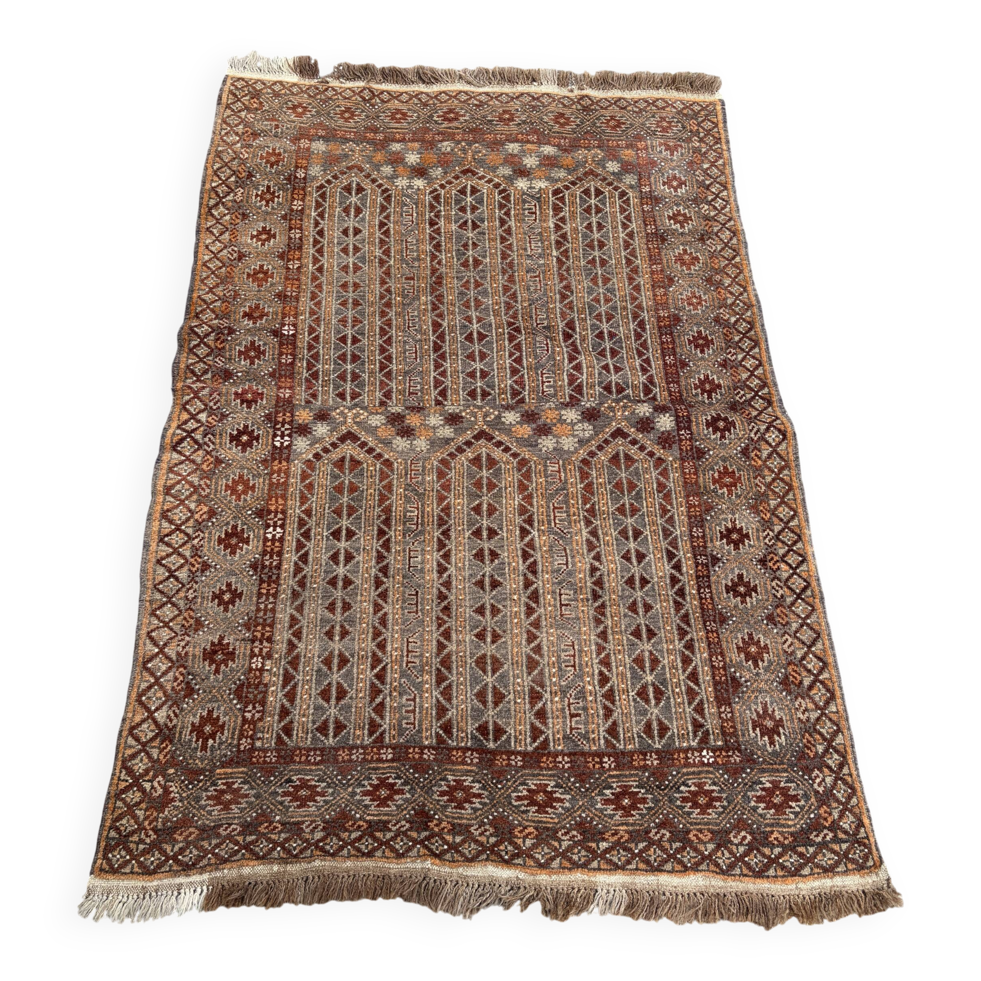 handwoven Turkmen carpet