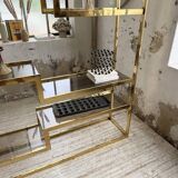 Brass shelf 1970 Belgo Chrom regency