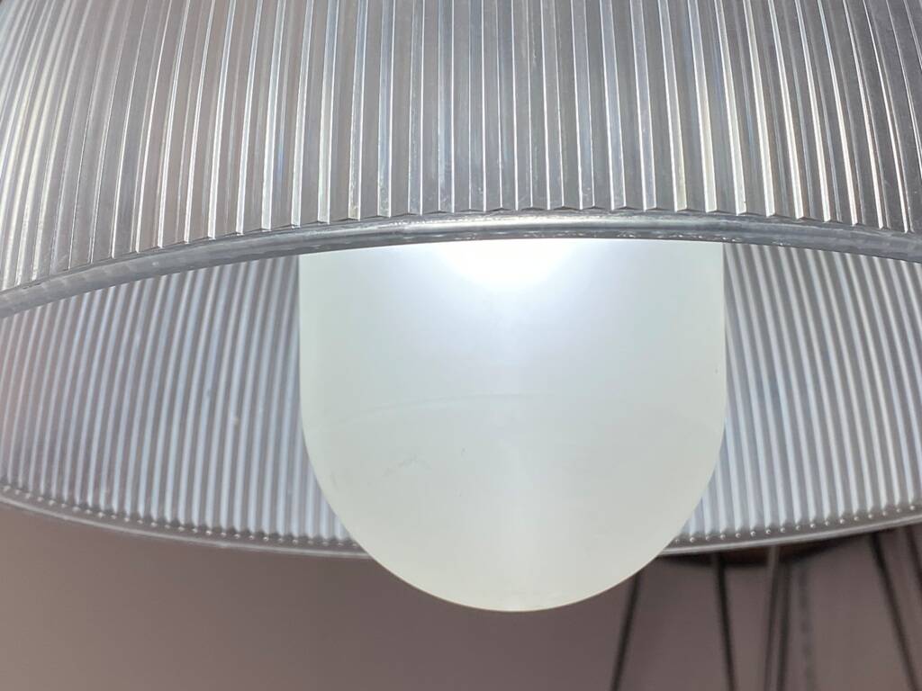 Industrial suspension aluminium body methacrylate diffuser vintage 70s