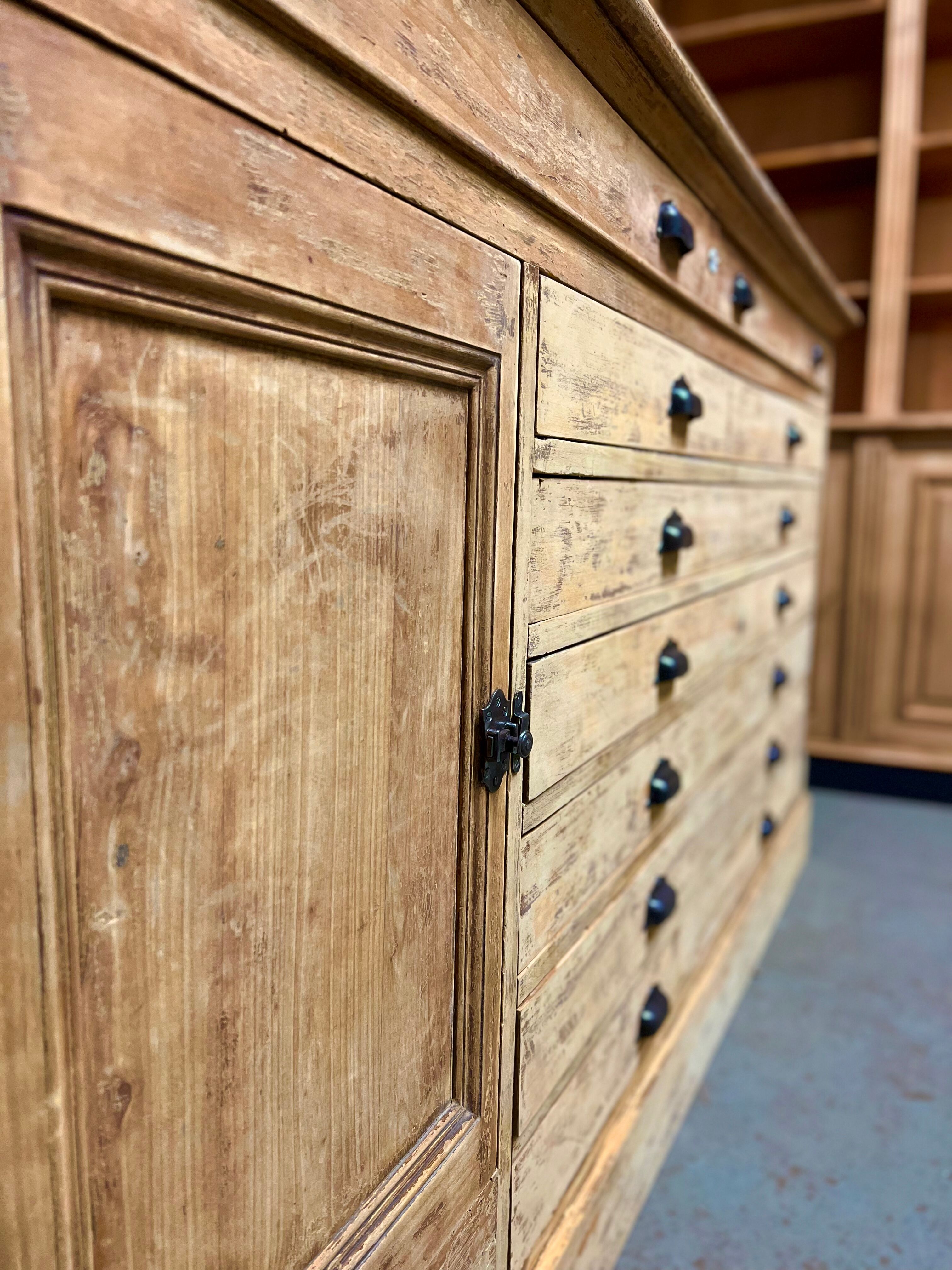 Old piece of furniture by trade with an architect's plan