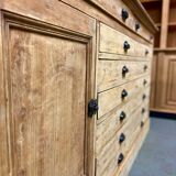 Old piece of furniture by trade with an architect's plan