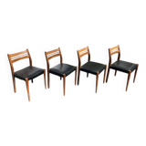 4 vintage Scandinavian teak chairs from the 1960s