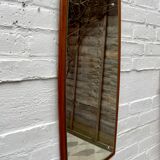 Vintage rectangular teak wall mirror 79x36cm