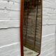 Miroir mural rectangulaire vintage en teck 79x36cm