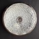 Pair of French Vintage Semi-Flush Cut Glass and Silver Metal Wall Lights