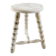 Tabouret tripode porte plante patiné