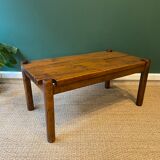 Brutalist oak coffee table