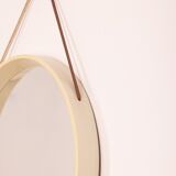 Miroir mural vintage 60s rond blanc design danois