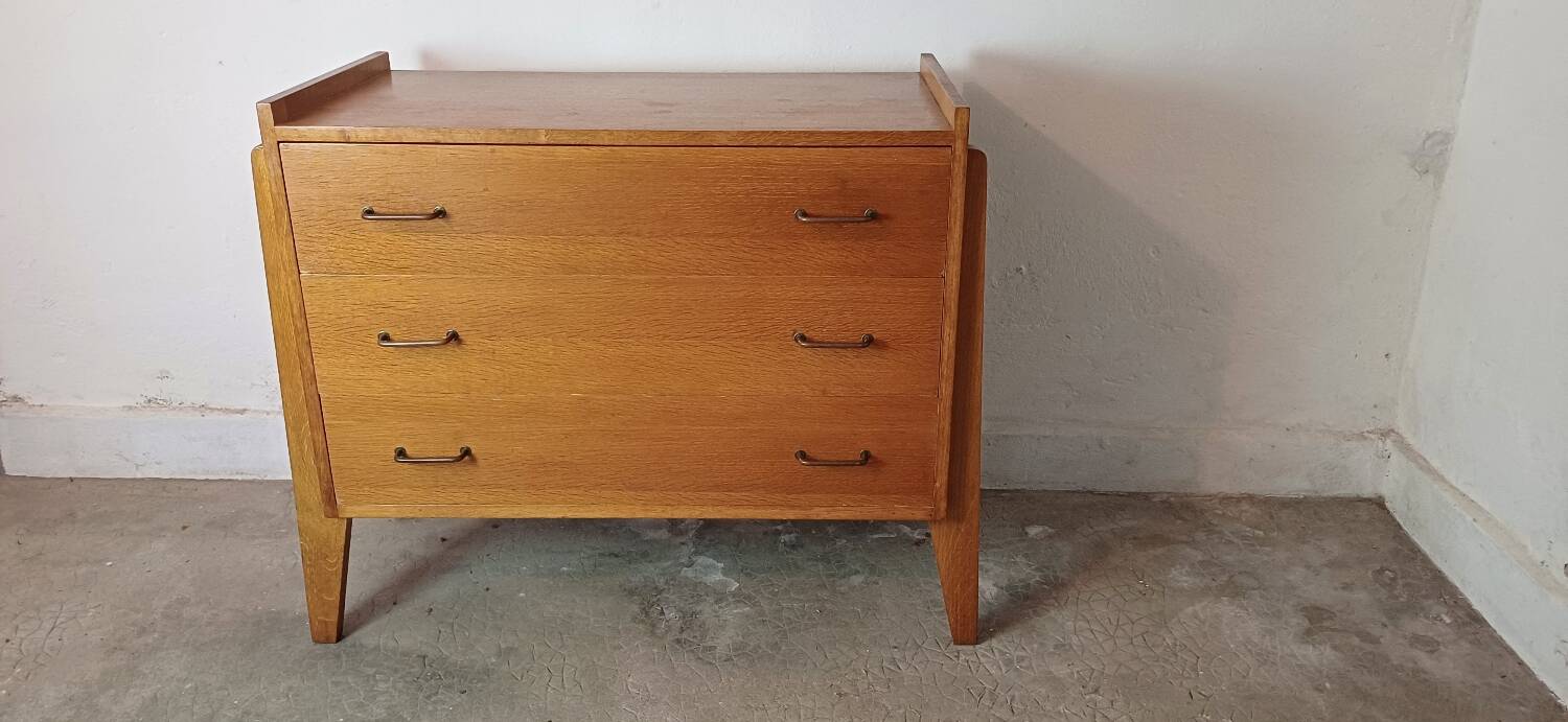 Vintage chest of drawers with compass feet