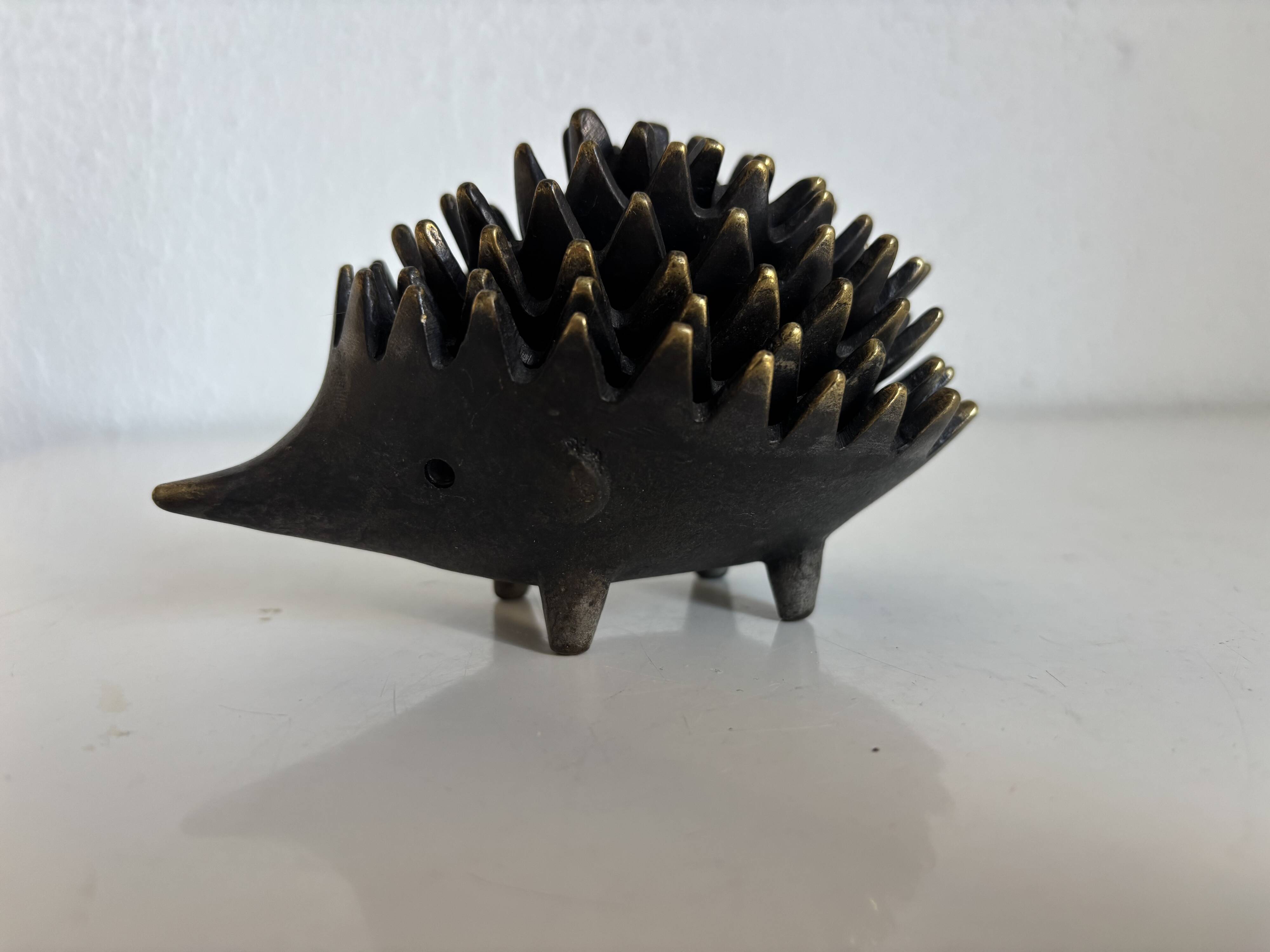 Vintage 1950 hedgehog ashtrays by Walter Bosse for Hertha Baller