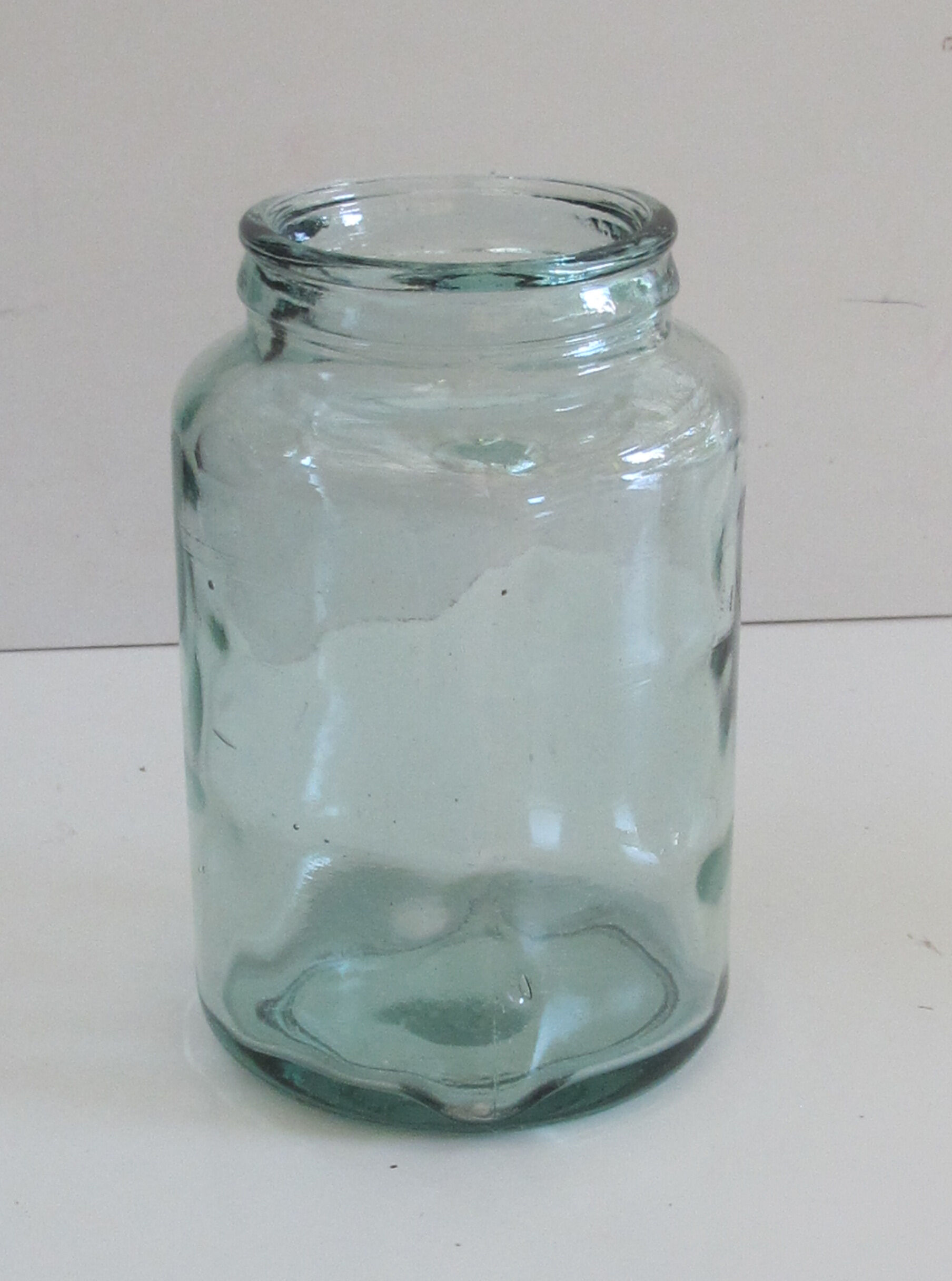 Old glass jar or vase