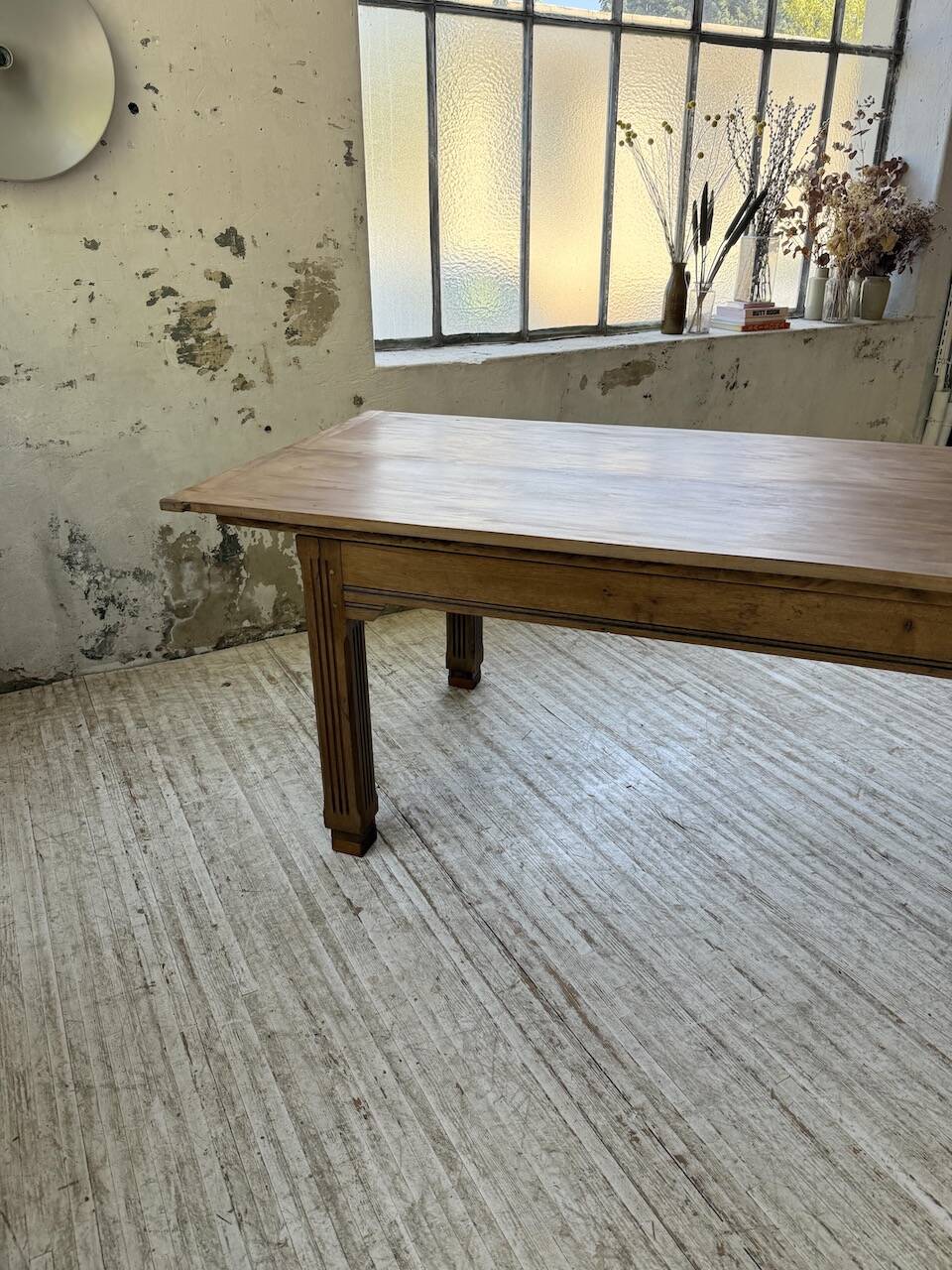 Country farmhouse table in solid beech and oak 2.5m XL