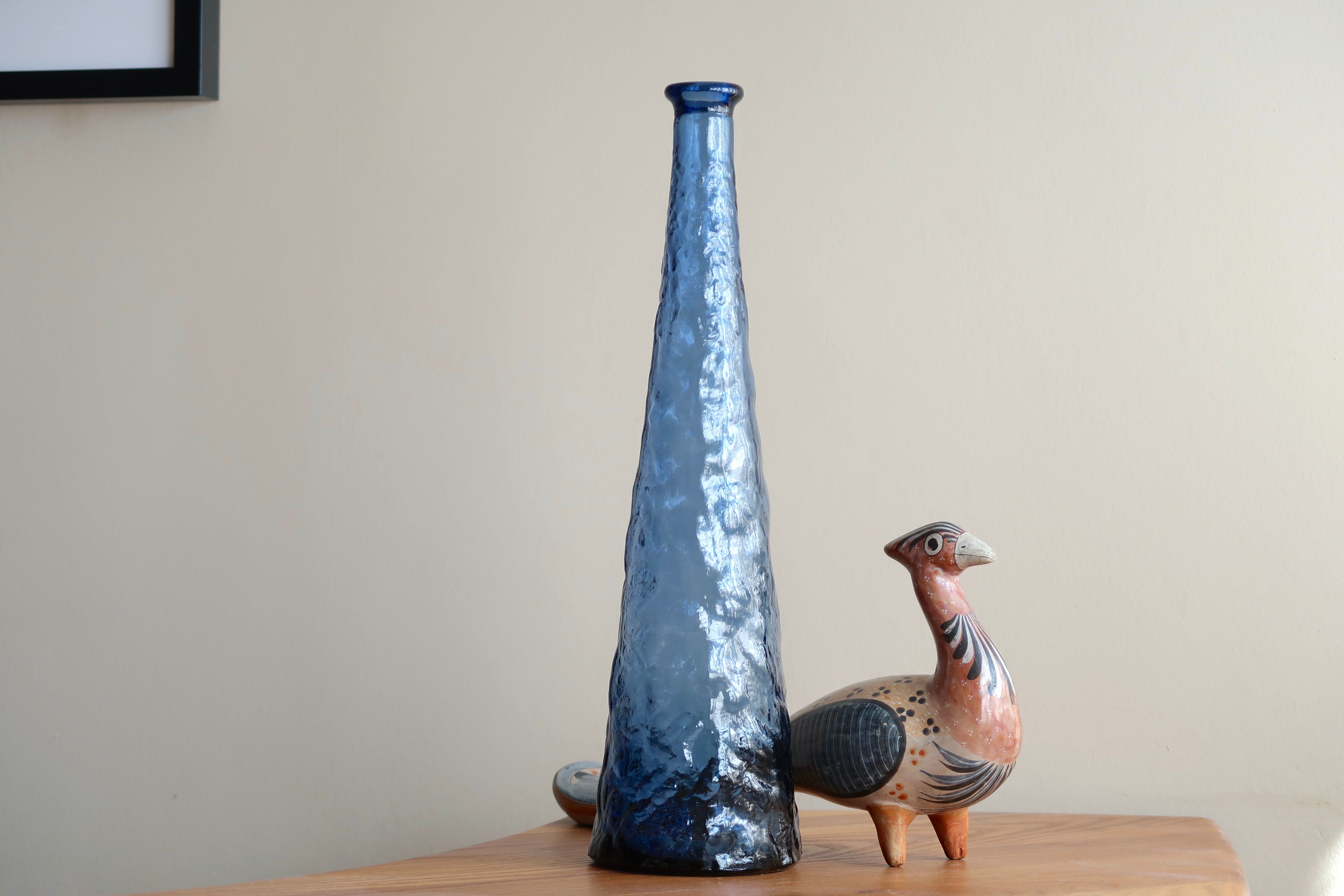 Purple Empoli glass bottle, 60s