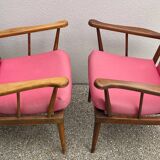 Paire de fauteuils éventail Baumann