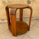 Art Deco pedestal table 1920 in solid wood