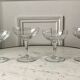 Lot de 4 coupes à champagne en cristallin dépareillées années 50