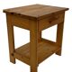 Vintage pinewood bedside table compact design 70's