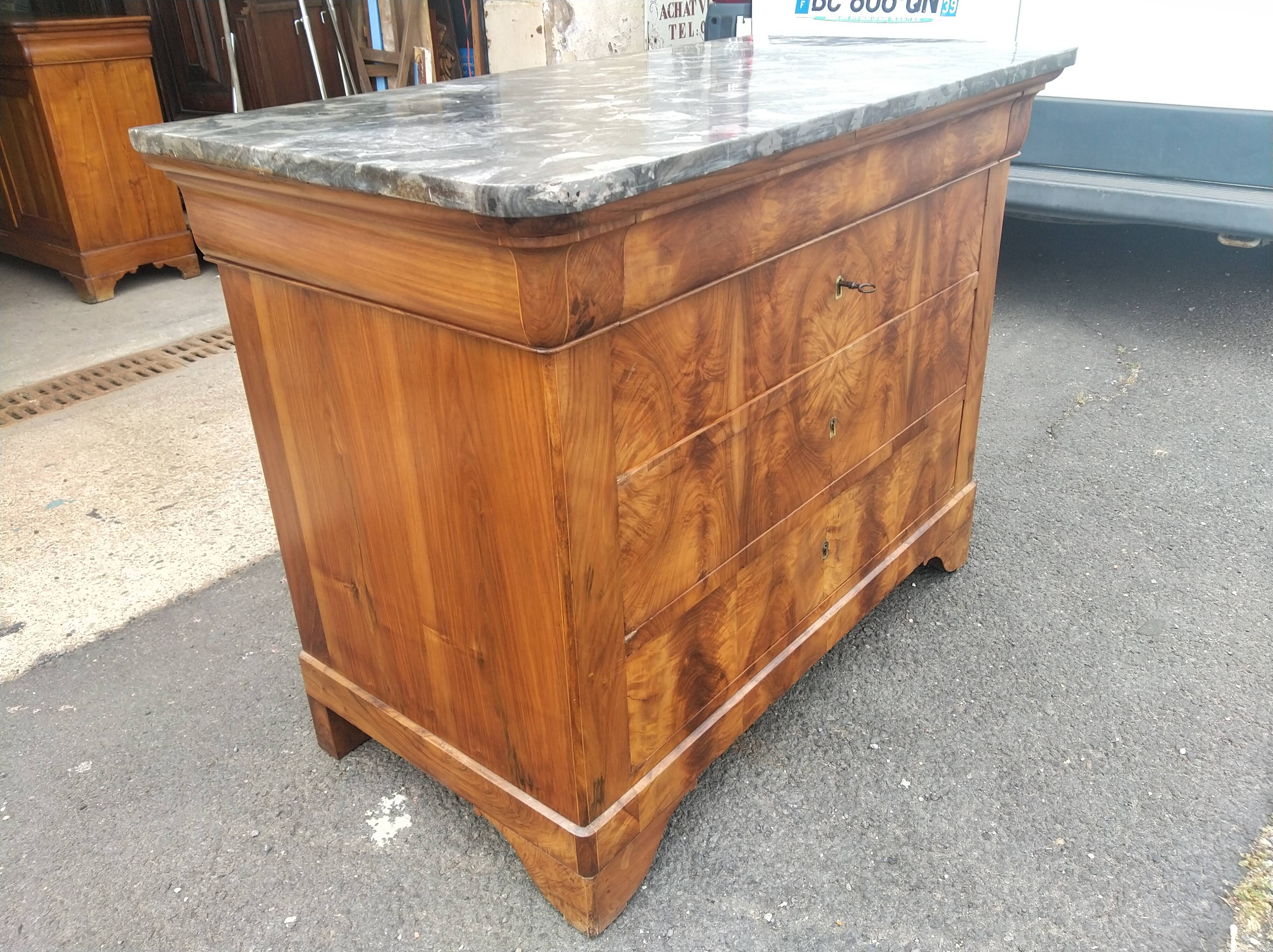 Medieval dresser Louis-Philippe in walnut