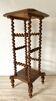 Side table, antique pedestal table in turned wood