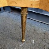 Coffee table gilded wood old marble top side table