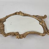 Golden brass table psyche mirror, art nouveau
