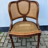 Louis XVI office chair in solid walnut