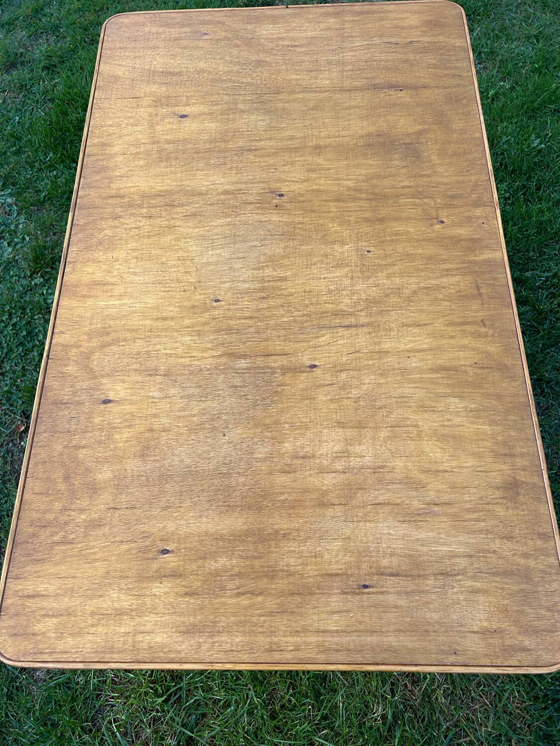 Vintage 1960 rattan desk by Louis Sognot