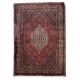 Tapis persan Bidjar vintage des années 1950, médaillon géométrique, 135 cm x 209 cm