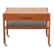 1960s Danish Teak Sewing Cart or Side Table