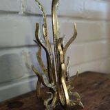 Brutalist Bronze Sculpture Candle Holder or Vase by Heinz Goll
