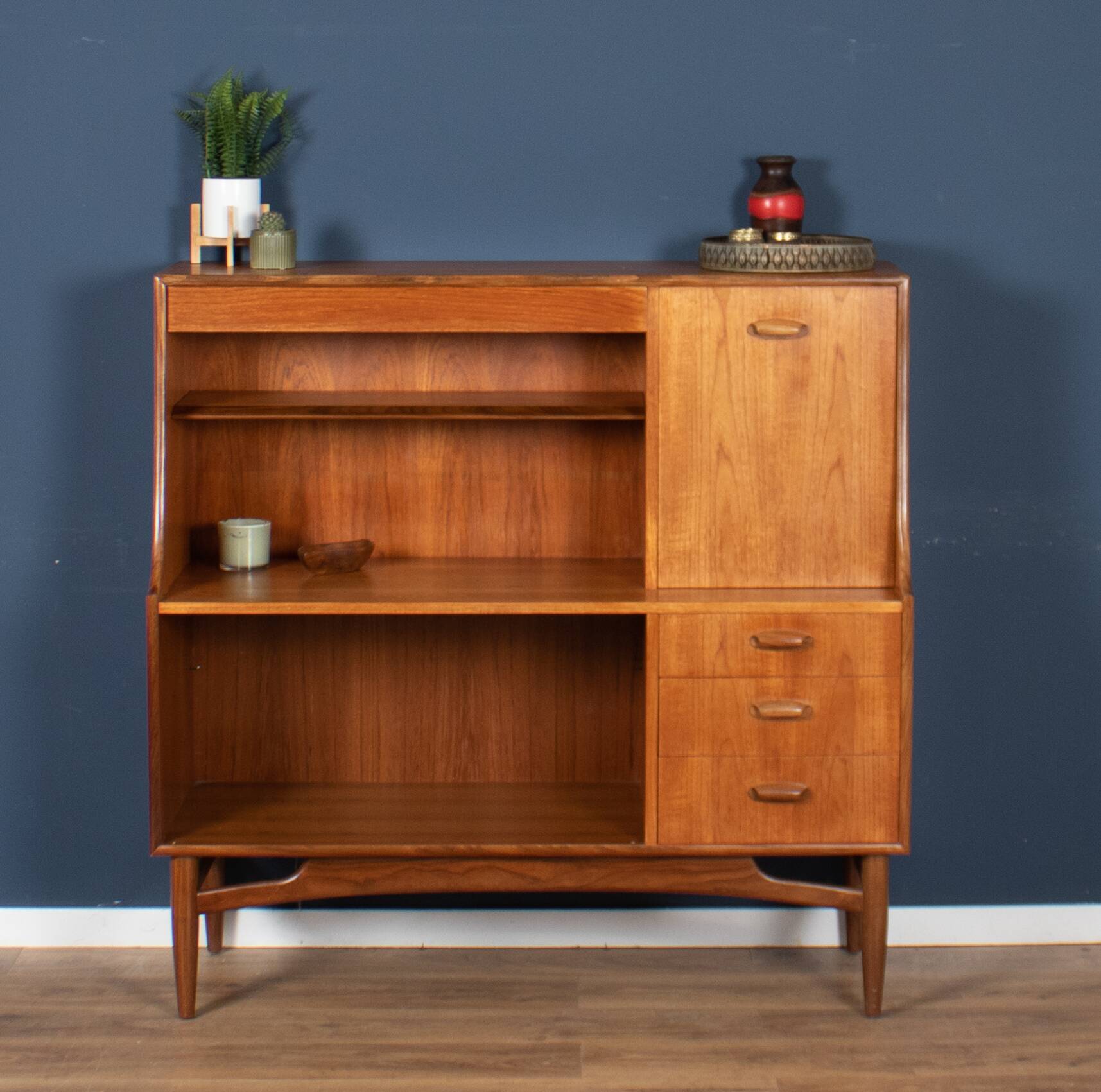 Retro Teak 1960s Long G Plan Scandi Mid Century High Sideboard