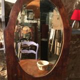 Bevelled oval mirror 92x63