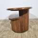 Solid teak TV table with swivel top, Silkeborg, Denmark, 1960s/1970s.
