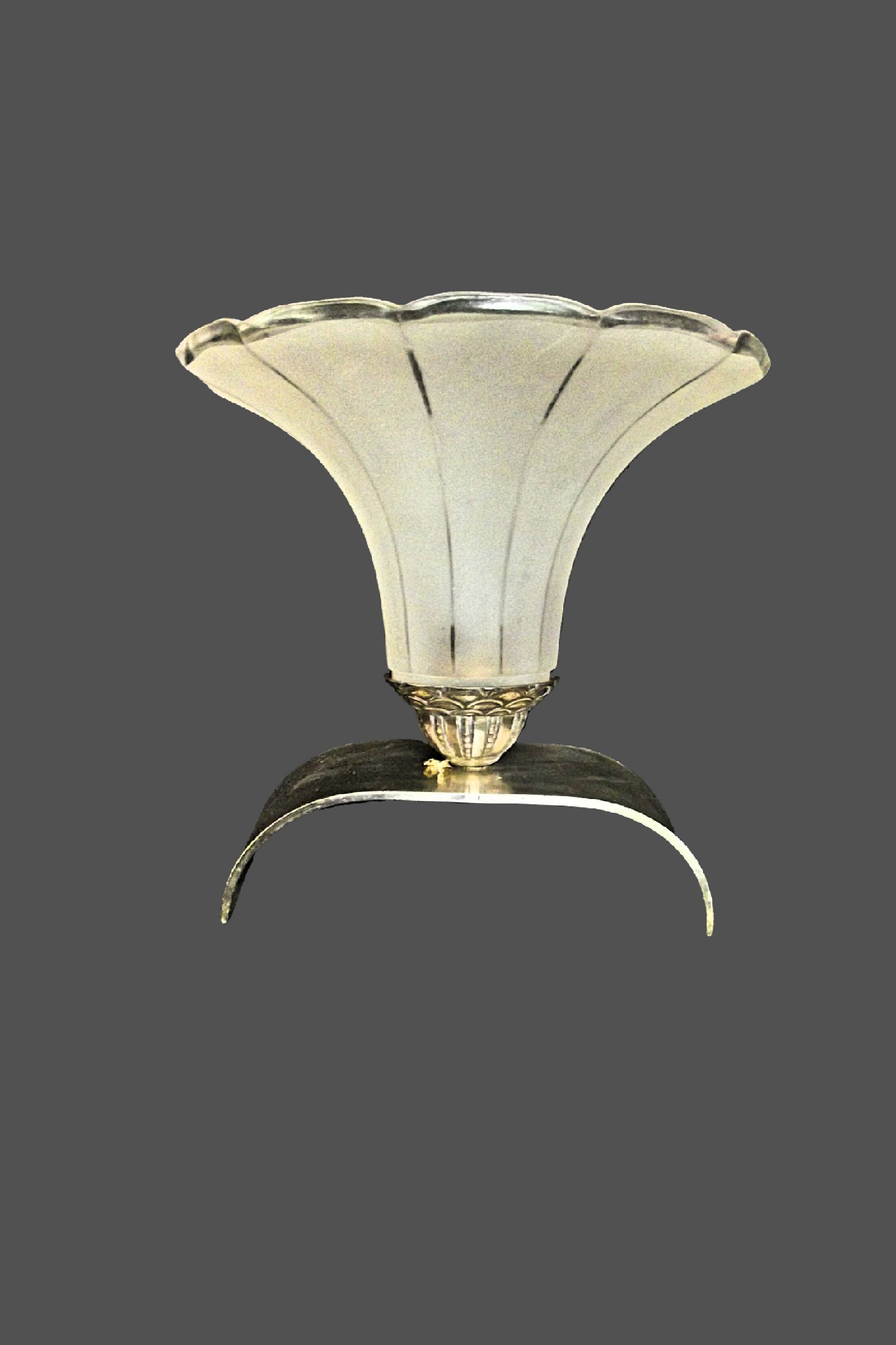 Pair of stylized Art Deco period lamps