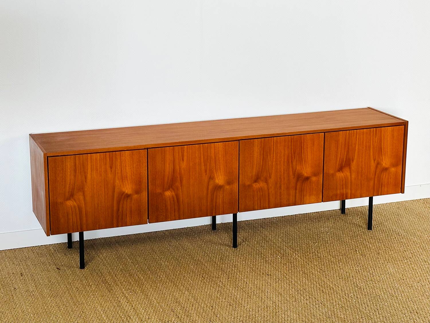 1960s minimalist Scandinavian teak sideboard
