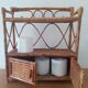 Rattan wall shelf