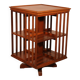 Rotating library in blonde mahogany