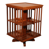 Rotating library in blonde mahogany