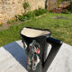 Vintage black Vallauris pitcher Sea foam